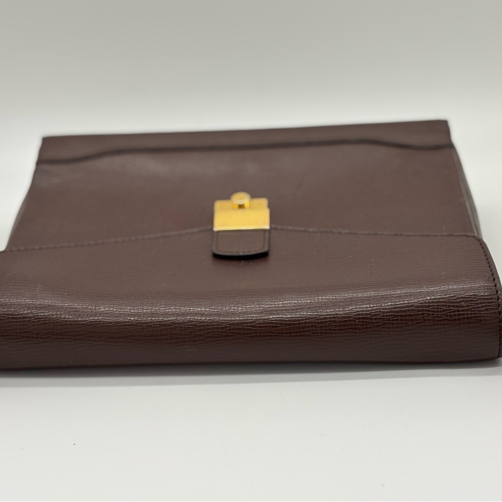Vintage Celine Brown Leather Clutch with Strap - Picture 6 of 11